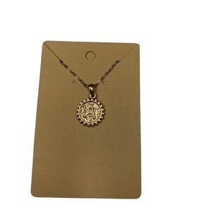 Gold a initial necklace